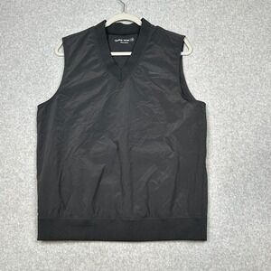 Outdoor Voices Vest Mens M‎ Black Nylon V-Neck Lightweight Golf Windbreaker